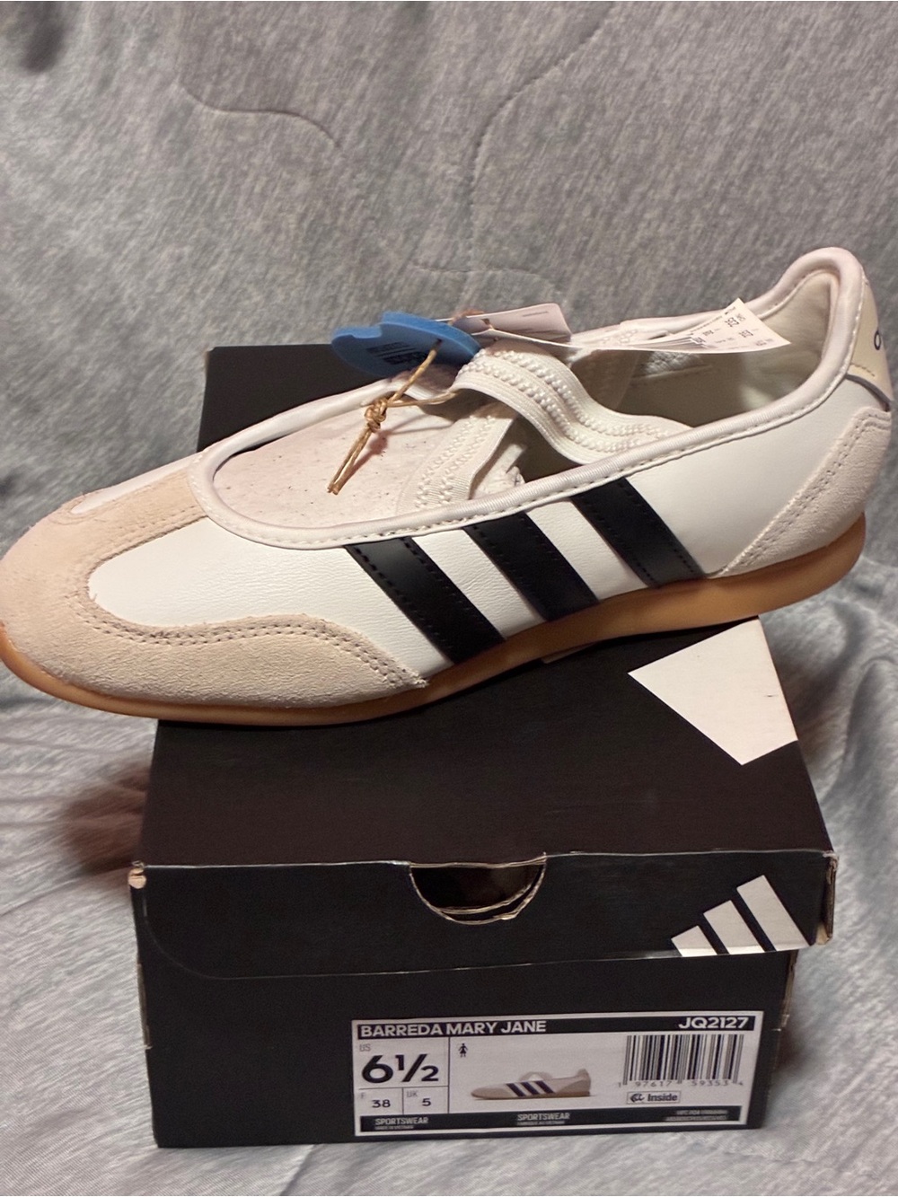 adidas Barricade Mary Jane Men’s Sneakers — White, Black, Beige